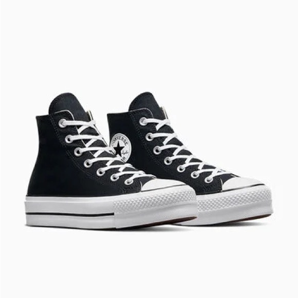 Converse Shoes - Converse Women's Black and White High-Top Sneakers